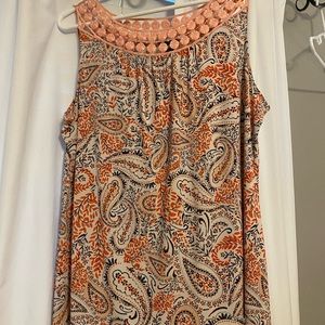 Paisley/multi sleeveless top